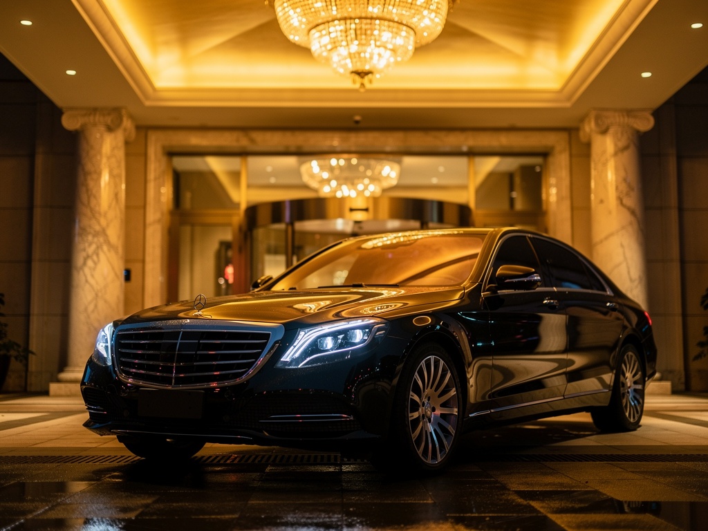Black First Class Sedan